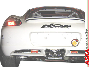 impianto di scarico Porsche per competizione