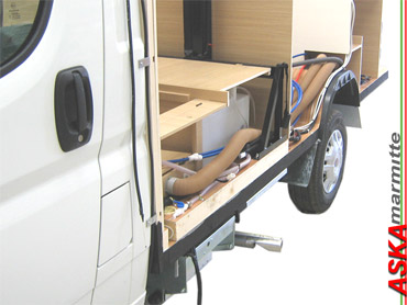 modifica e prolunga dell'impianto di scarico per autocaravan